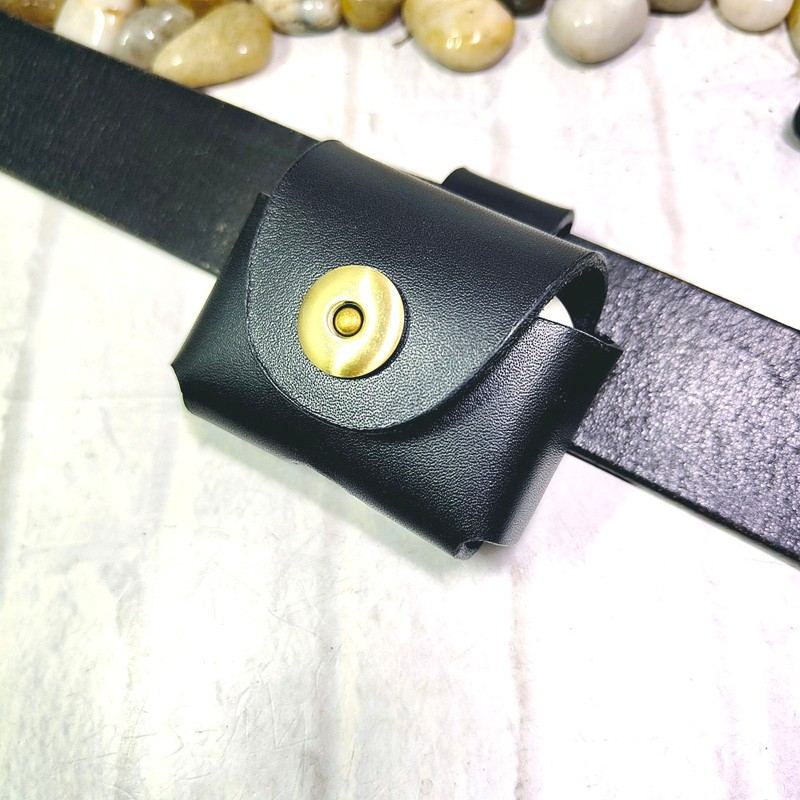 Saddle Bag Leather - Bluetooth Kulaklık Kılıfı Deri Kılıf Bel