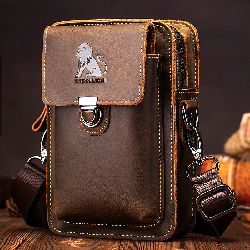Saddle Bag Leather - Çılgın At Derisi erkek Giyen Kemer