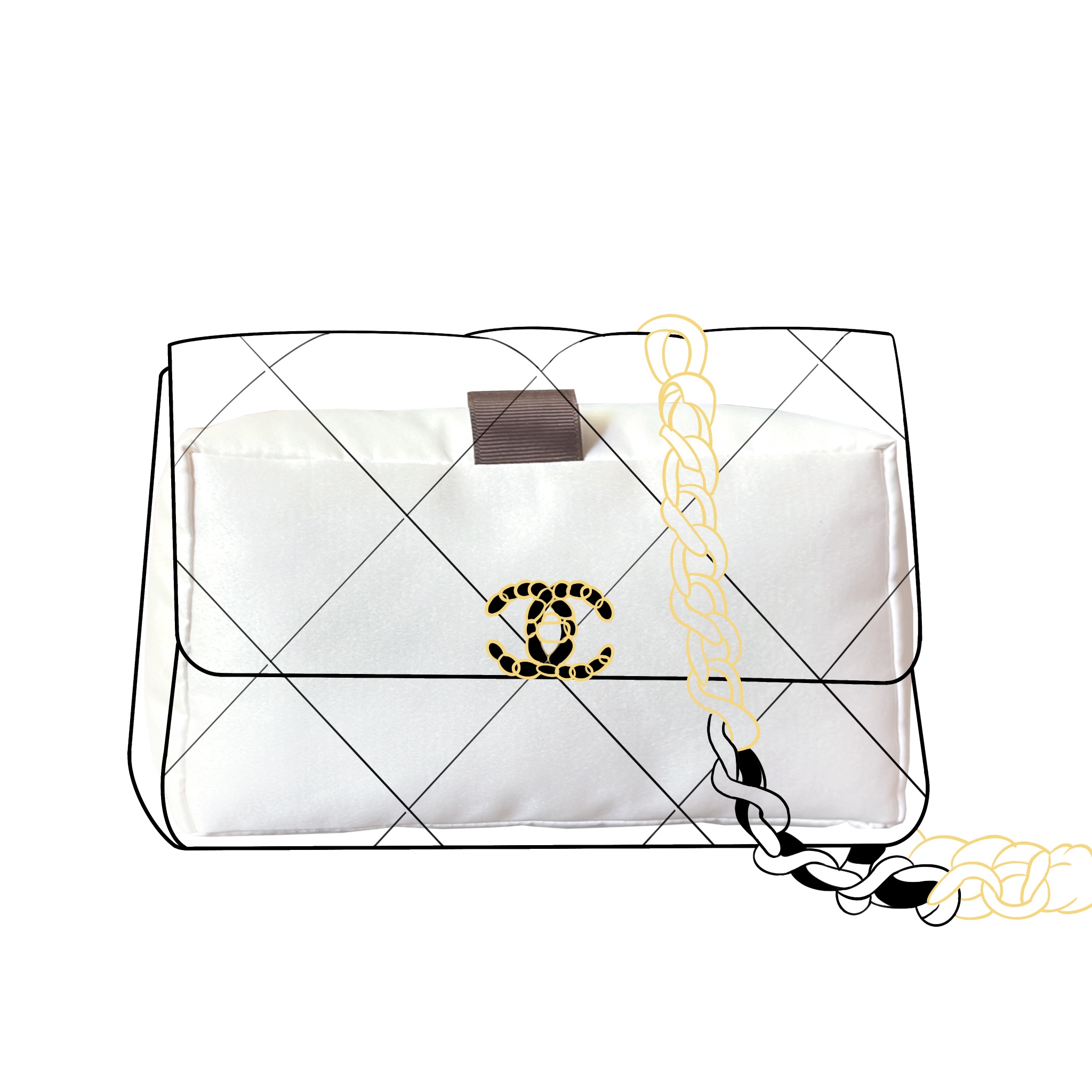 Women Bags Dior - Fit Flap CC19 lüks çanta şekillendirici
