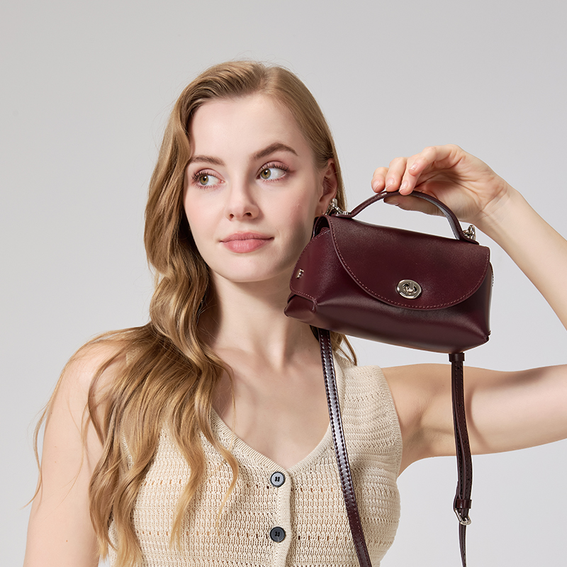 Flap Bag Envelope - Hakiki İnek Derisi Mini Kapaklı Çapraz