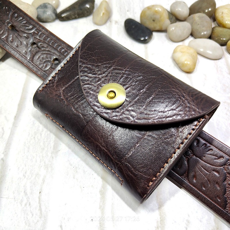 Saddle Bag Leather - Blongk Mini bel çantası ince kemer