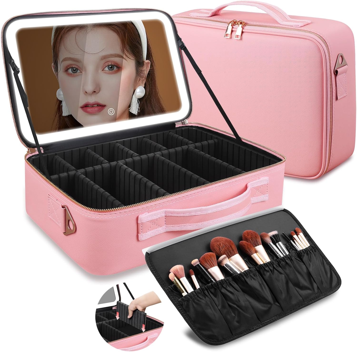 Women Bags Large - Büyük Kapasiteli Makyaj Çantası 15''X11'' LED