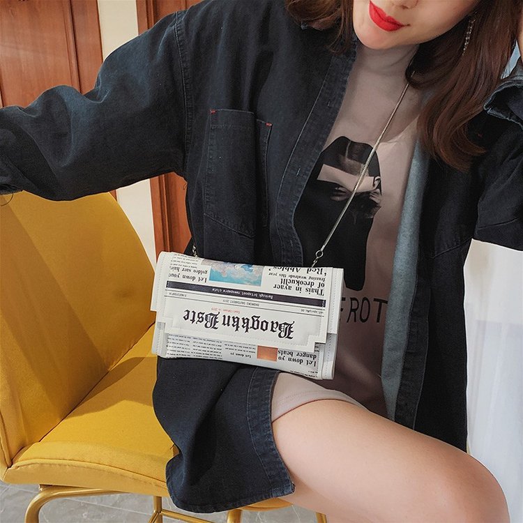 Gazete modelleme günü el çanta - Flap Bag Envelope incelemesi ve fiyatı