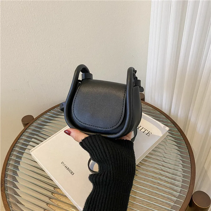 Şeker renk moda PU deri Mini C - Saddle Bag Leather incelemesi ve fiyatı