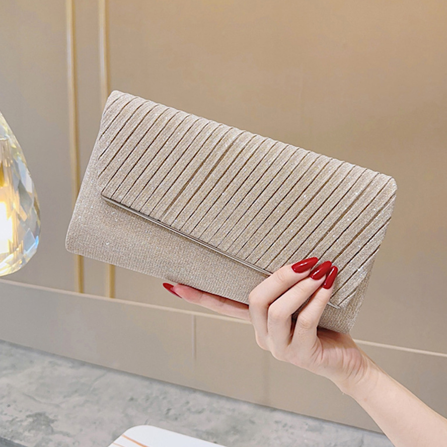 Kadınlar İçin Parlak Pileli Çe - Flap Bag Envelope incelemesi ve fiyatı